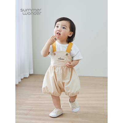 China Viable Summer Carrier Strap Shorts Large PP 100% Cotton Shorts Kids Baby Rompers Kids Small Pants Thin Suspenders Wholesale for sale