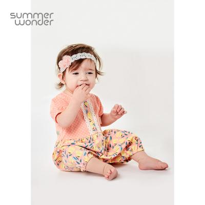 China Baby Casual Newborn Jumpsuit Summer Suit Infant Crawling Wrap Clothes For Babies Romper 100% Cotton Summer Dress for sale