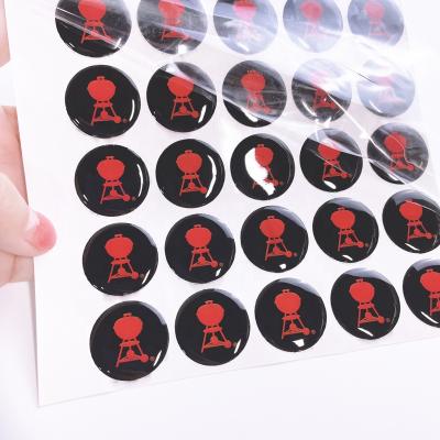 China Waterproof 3D Stickers For Epoxy Floors Dome High Quality Custom Stickers Sticks Resin for sale