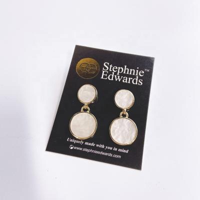 China Jewelry Packaging Customize Luxury Necklace Display Card Earring Jewelry Card Printing Logo for sale