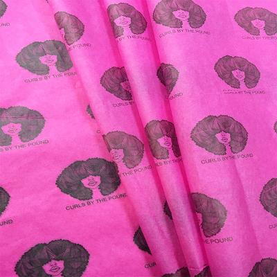 China High quality luxury moisture proof logo printing white tissue paper and transparent wrapping paper for sale