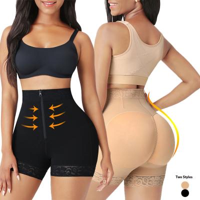 China Viable Women's High Waist Slimming Shapewear Front Zipper Tummy Control Panty Butt Lift Shorts for sale