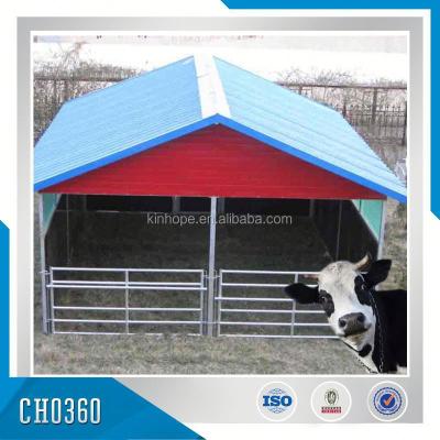 China Galvanized Steel Farm Equipment Cow Shed Farm Building Cow House 5M x 6M for sale