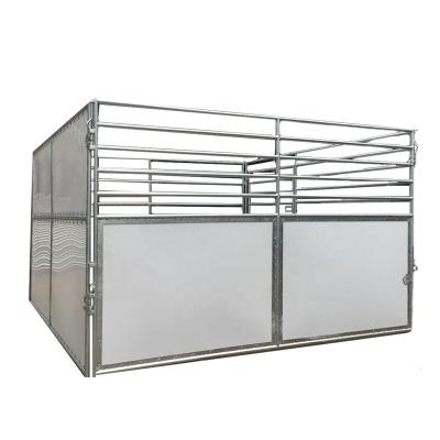 China Portable horse stall hot dip galvanized outdoor portable horse stable steel horse house horse stall with roof for sale