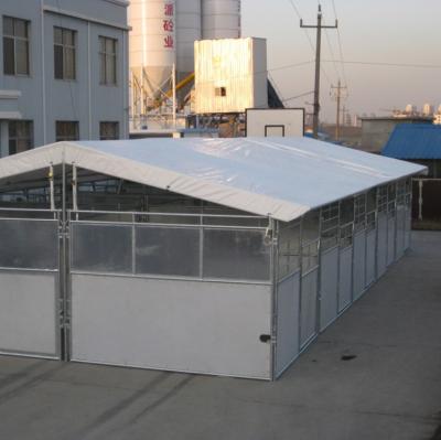 China Easily Assembled Mytesthot dipped galvanized frame portable horse stall with sun-block roof for sale