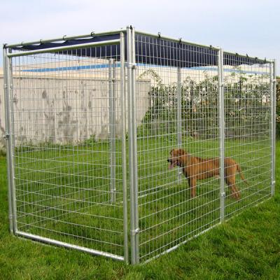 China Sustainable Outdoor hot dip galvanized large steel dog kennel in backyard for sale