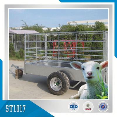 China Truck Trailer Double Deck Livestock Trailer for sale