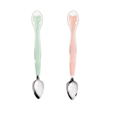 China Viable Mud Spoon Stainless Steel Scraping Spoon Baby Scraping Handheld Spoon for sale