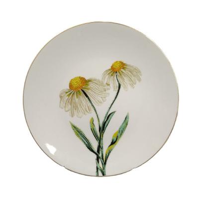 China New Supplier Viable Low Price China Bone China Dinner Set Printed Dish for sale