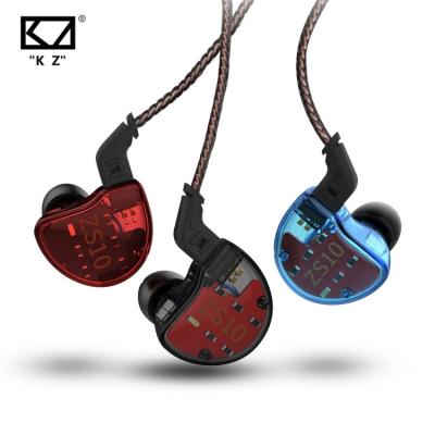 China In-Ear KZ Zs10 Wired High Fidelity Bass Dj Monitor Headsets Zs 10 Hybrid Earphone In-Ear Earbuds 4ba 1dd Technology Headphones for sale