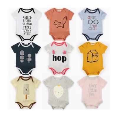 China Short Sleeve Summer Short Sleeve Baby Romper Bodysuit Baby Shop Wear Newborn Wholesalers for sale