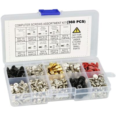 China Pan DIY Computer Screw Standoffs Set Assorted Kit For Hard Drive Computer Case Motherboard Fan Power for sale