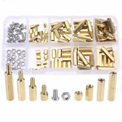 China Male Female Brass Pan Custom M4 Standoff Standoff Screw Nut Assortment Kit for sale