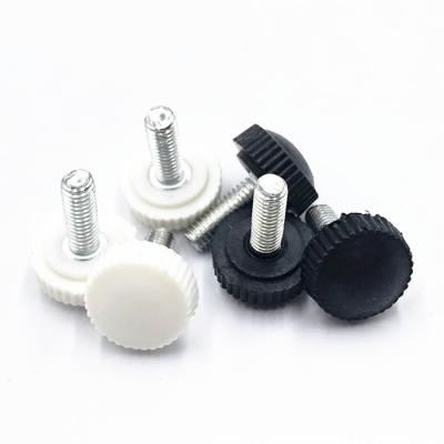 China Manufacturing Flat Plastic Knurled Knob Thumb Screw Fastener Plastic Thumb Screw for sale