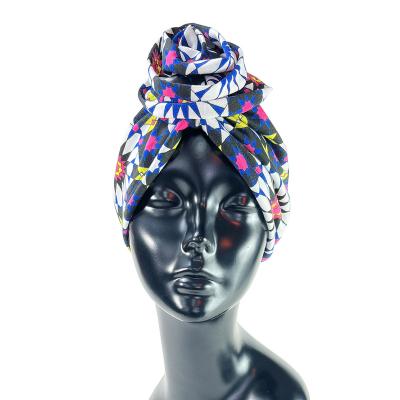 China Parsnip Wholesale cotton Printed turban Elastic cap multicolour sleep hat for sale