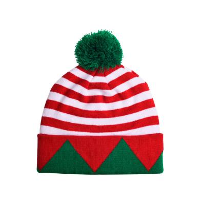 China Warm Factory direct sales New Christmas knit hat Outdoor warm Christmas hats warm party caps for sale