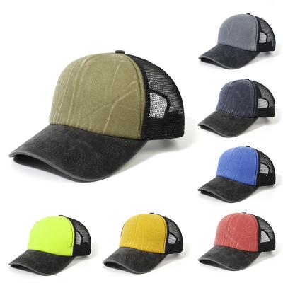 China COMMON New arrivals vintage travel sports baseball caps 6 panel breathable sun protection mesh trucker cap for sale