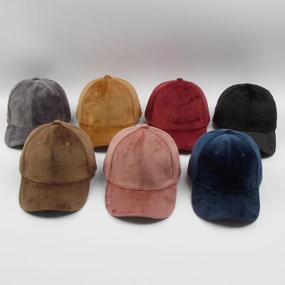 China COMMON Custom solid velvet all-in-one baseball cap red velvet hat embroidery six-panel cap for sale