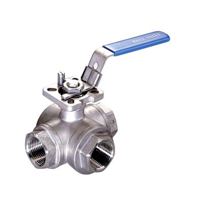 China General Pressure 1000 Way 1/4 PSI 3 cf8 Butt Weld Ball Valve With t Port for sale