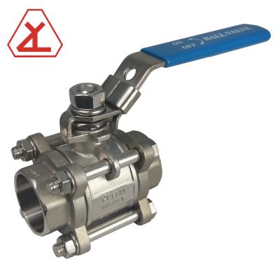 China FULL 1000PSI General PIECE 3 PLUG WELD END LEFT BALL VALVE for sale