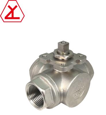 China General 3 Way 1000wog Stainless Steel Mounting Bracket 3/4 Ball Valve for sale