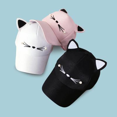 China Adjustable Adult Sun Visor Hats Cat Ear Mesh Baseball Cap Summer Women Net Cartoon Cute Funny COMMON Hats for sale