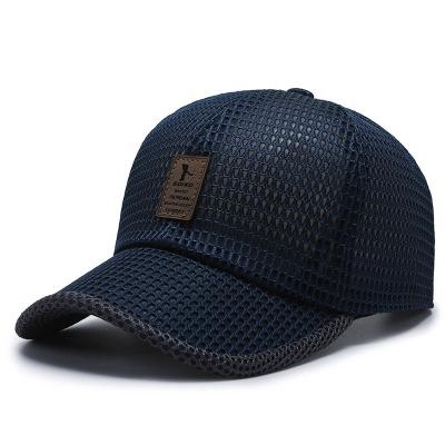 China breathable & Custom Logo Summer Mens Baseball Caps 5 Panel Mesh Adjustable Outdoor Running Quick-Drying Sports Cap Waterproof Breathable Net Trucker Hat for sale