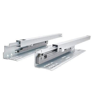 China Contemporary Factory Directly Sell Soft Narrow Bottom Mounted Drawer Slides Single Extension Hidden Slide for sale