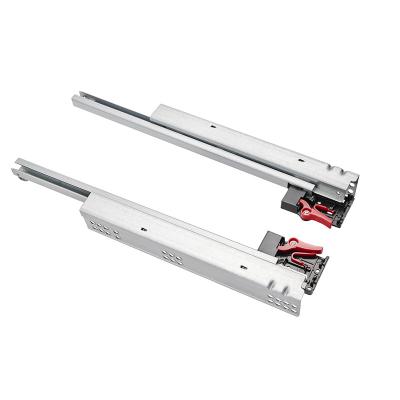 China Modern single extension drawer slide push to open with undermounted locking handle drawer slide for sale