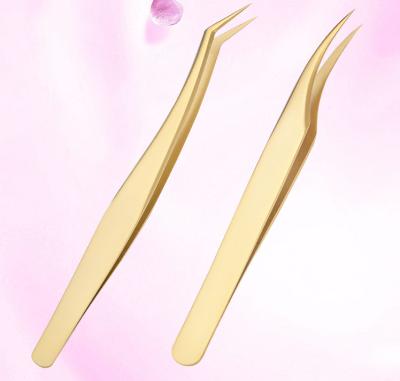 China Eyelash extension tweezers stainless steel eyelash extension laah tweezers high quality anti-static wholesale private label for sale