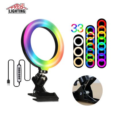 China Mini 6 inch Ring Fill Light Camera Phone led circle Ring Light, Youtube Tiktok led circle Selfie Ring Light With Holder for sale