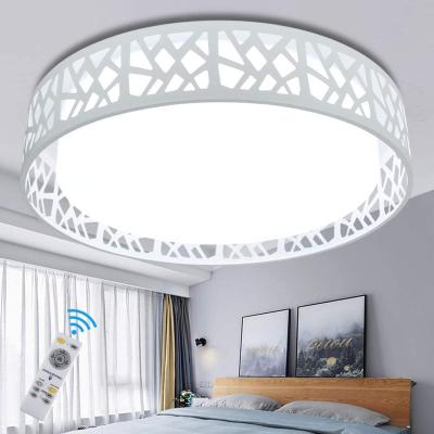 China Modern 35W Dimmable Surface Mounted Ceiling Light With Remote Control , 18.5” Round Recessed LED Mount Light Fixtures 3000K-6000K for sale