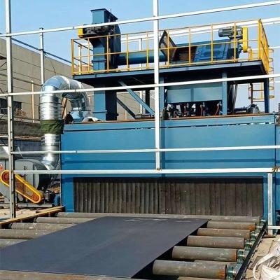 China Steel Rusting Remove H Beam And Steel Plate Roller Conveyor Shot Blasting Machine for sale