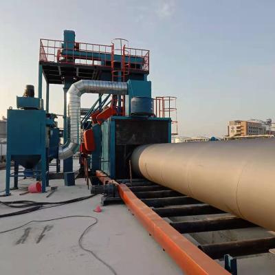 China Steel Plate And H Beam Rust Remove Blasting Roller Conveyor Steel Plate Shot Blasting Paint Machine for sale