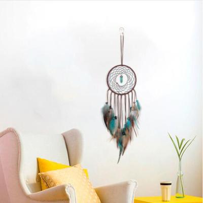 China China Factory Wholesale Dreamy Handmade Feather Catcher Hanging Decoration for Kids Room Ornament Craft Gift Catcher Baby Dreamy Decor for sale