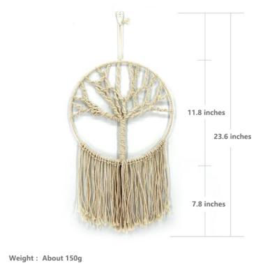 China Handmade Crochet Macrame Bohemian Dream Catcher Wall Hanging Decor For Bedroom Woven Boho Tapestry Dreamcatcher Rope Art Decor Tapestry for sale