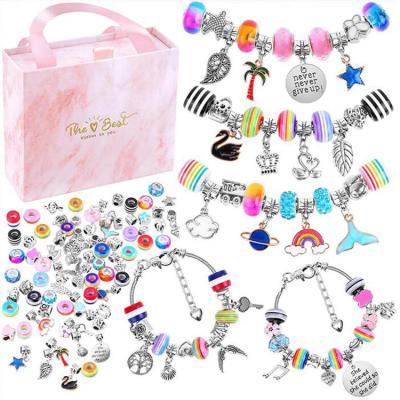 China Europe DIY charm bracelets for girls beads for kids crafts party decorations dress up game set for girls necklaces included bracelets for sale