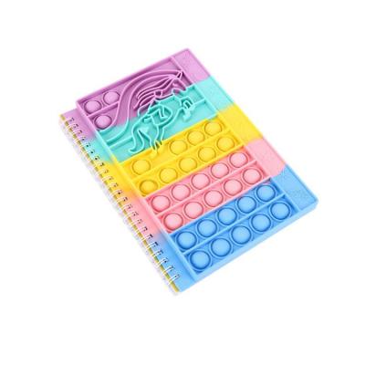 China New Unicorn Notebook A5 Europe Campus Notepads Stir Sensory Toys Push Bubble Notebooks For Kids Students Educational Supplies for sale