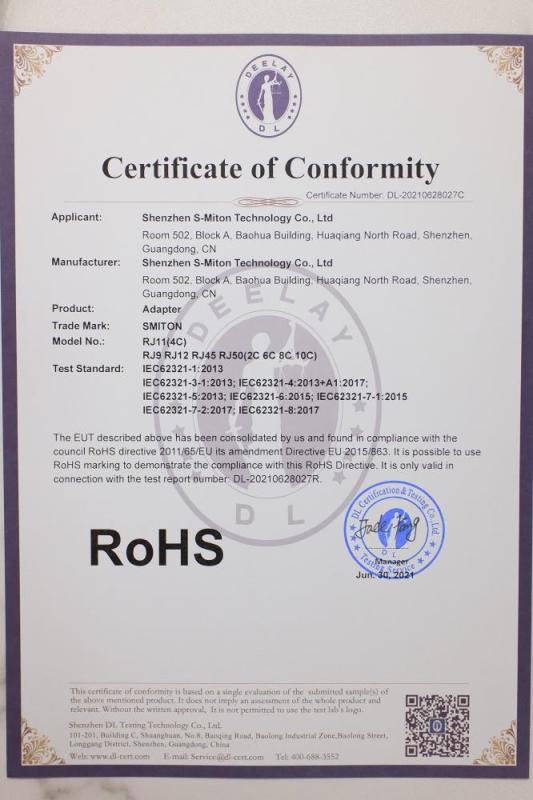 RoHS - Shenzhen S-Miton Technology Co., Ltd.