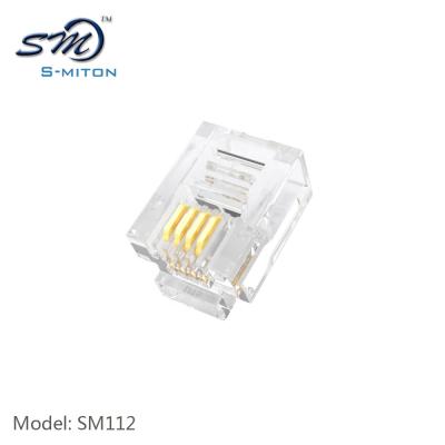 China Telephone Plug Rj11 Rj12 Plug Rj11 Utp Rj12 6P6C Modular Plug Rj11 Rj12 Telephone Connector for sale