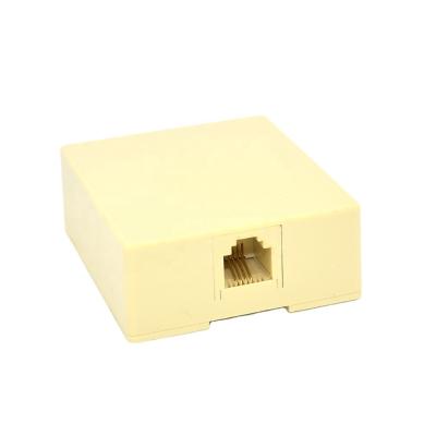 China RJ11 1 RJ11 Left Outside Box 6P4C Telephone Junction Box for sale