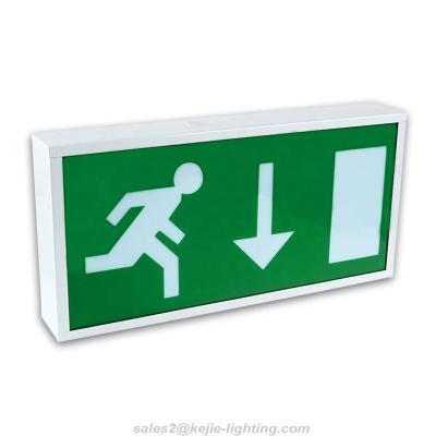 China Wall Mounted Emergency Exit Box IP20 Emergency Exit Sign Box With LED Or Fluorescent Lamp for sale