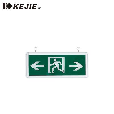 China Emergency Exit LED Signs KEJIE Universal Fire Safety IP20 Wall Ceiling Mounted LED Emergency Exit Signs Light for sale