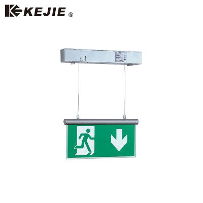 China Buildings Fire Safety KEJIE IP20 Wall Mounted Emergency Exit Sign Light Warning LED Bulkhead for sale