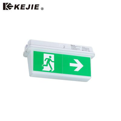 China Wall Mounted/Ceiling Mounted/Recessed Mounted North American Standard ABS Green Combo Exit Sign Fire LED Emergency Exit Sign With Emergency Light for sale