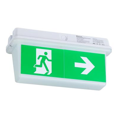 China Wall Mounted / Recessed Mounted / Double Sided Kejie Emergency Exit Light Ip65 Ceiling Led Emergency Bulkhead With TUV CE For Project for sale