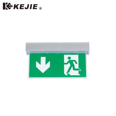 China Wall/ceiling mounted led emergency exit sign light universal wall/ceiling mounted led emergency exit sign light with self test for sale