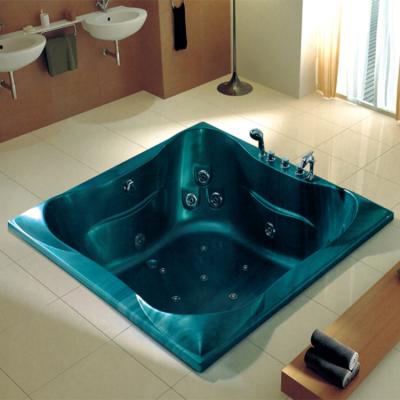 China Square indoor jakuzi spa inground massage bathtub whirlpool whirlpool tub jakuzzy bathtub for sale