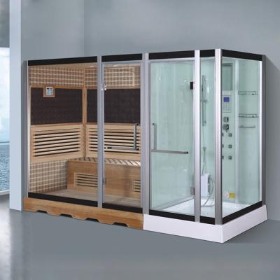 China Sauna With Steam Shower / Steam Sauna Combined Indoor Home Home Shower Room Steam Sauna\Traditional Sauna Steam And Shower Steam Room for sale