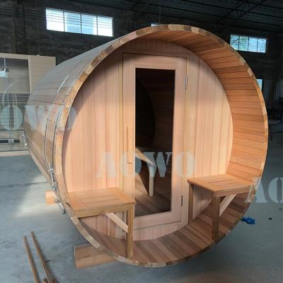 China Computer Control Panel Sauna Outdoor Room Traditional Barrel Steam Sauna Room Outdoor for sale